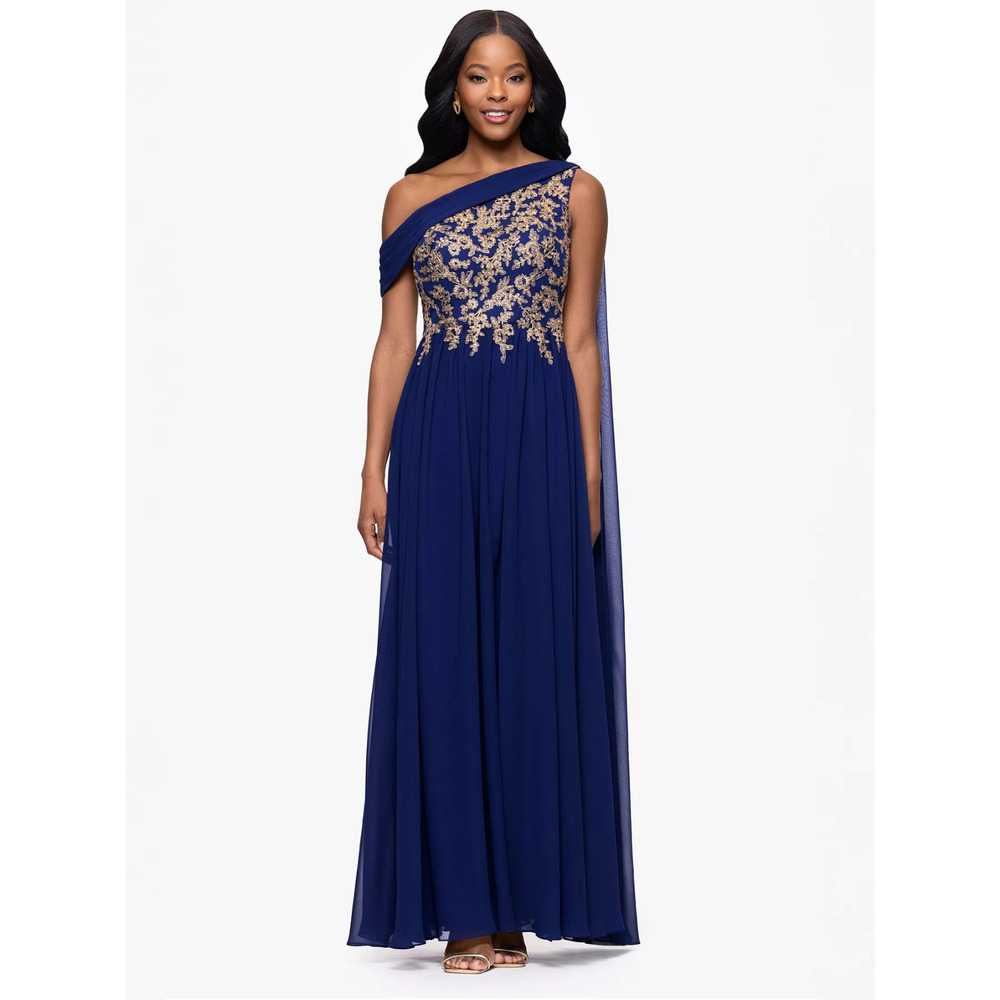 Betsy & Adam Women's Embroidered Off-The-Shoulder Dress - Size 14, MSRP: 299$